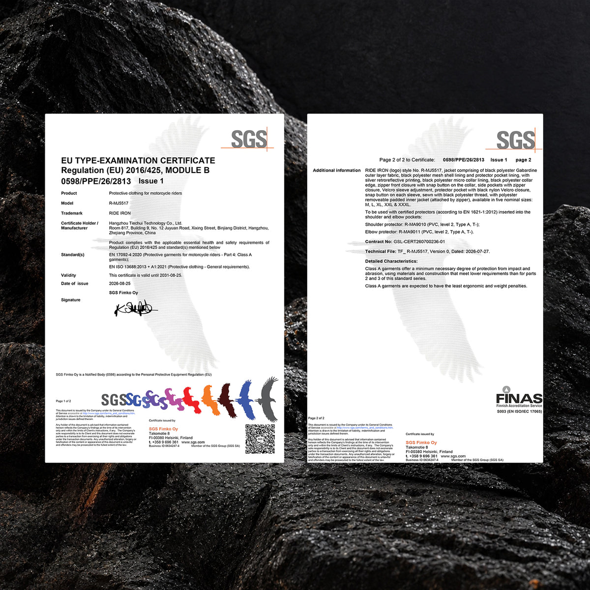 RIDEIRON CE certification