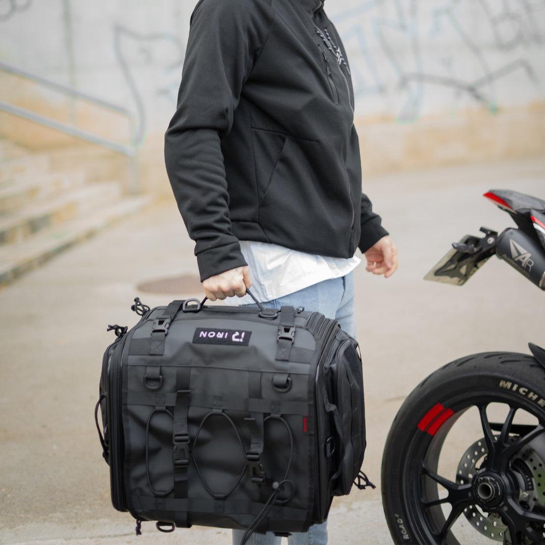 durable motorcycle rear seat bag