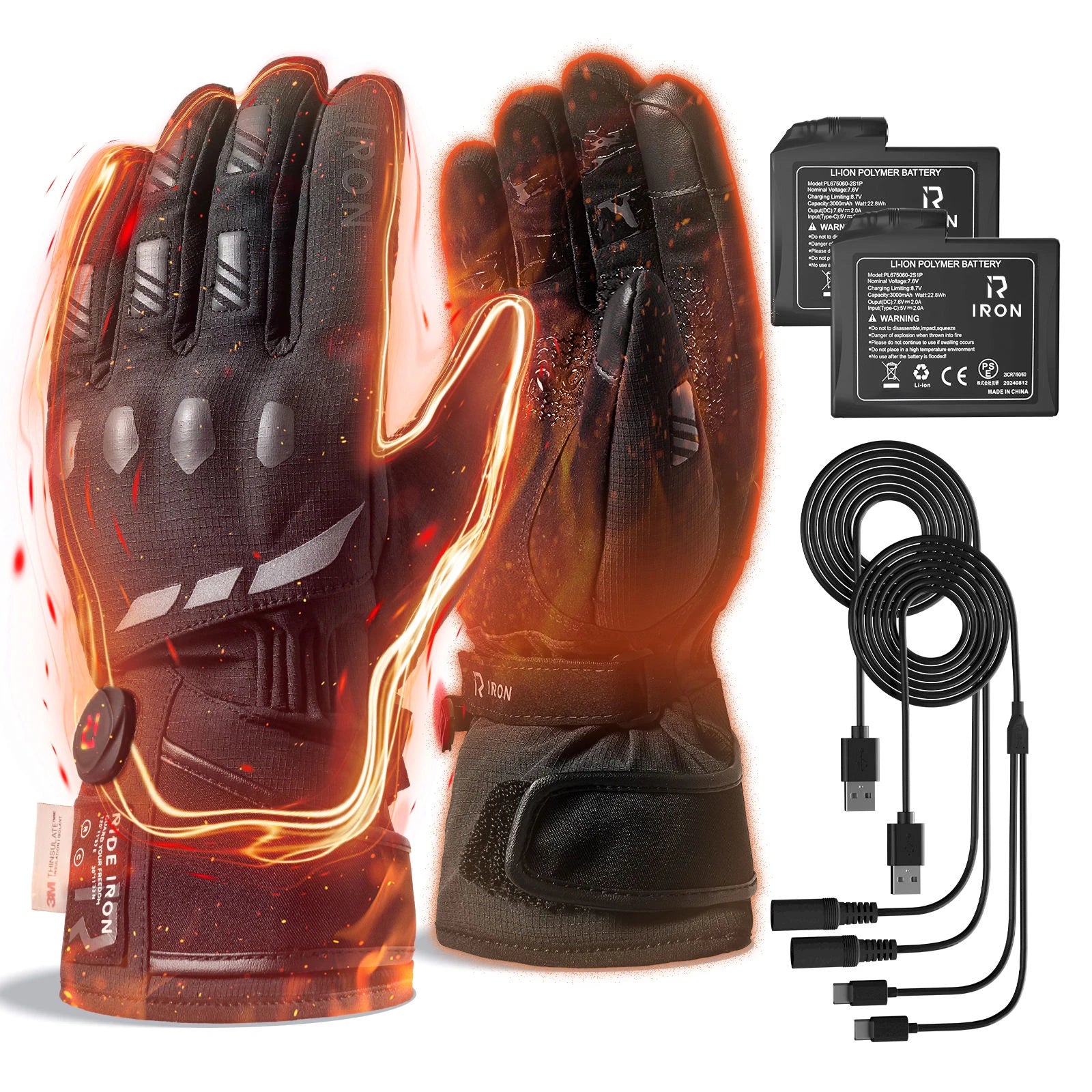 MG7502H Heated Motorcycle Gloves