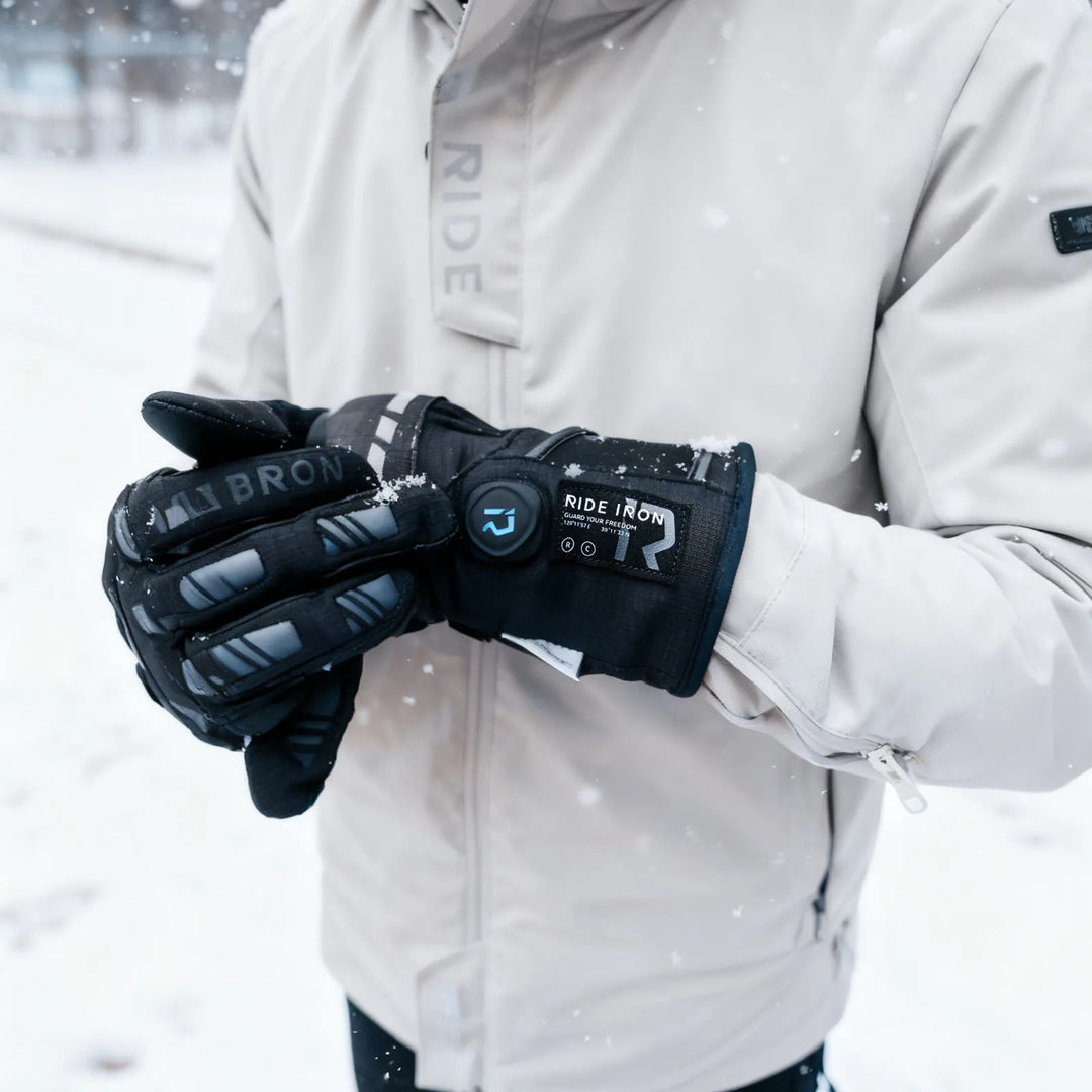 RIDEIRON Winter Waterproof Rechargeable Intelligent  Heated Motorcycle Gloves | MG7502H