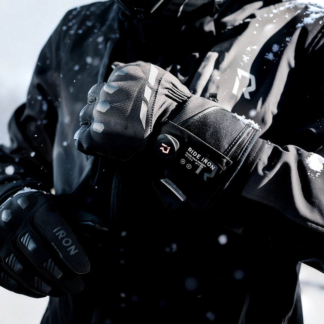 RIDEIRON Winter Classic Waterproof Rechargeable Heated Motorcycle Gloves | MG7502H