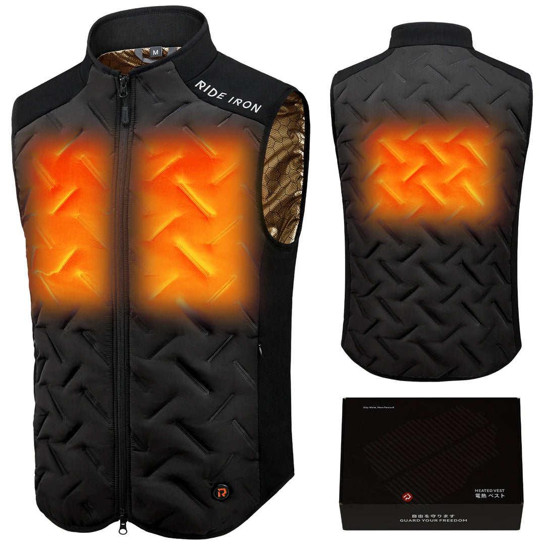 RIDEIRON USB-Powered Smart Heated Motorcycle Vest | MJ5505H