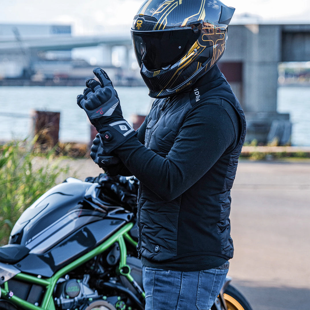heated motorcycle gear RIDEIRON USB-Powered Smart Heated Motorcycle Vest