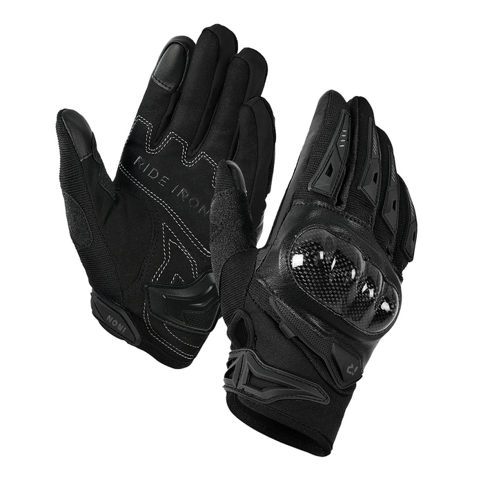 RIDEIRON Summer Ventilated Carbon Motorcycle Gloves | MG7001