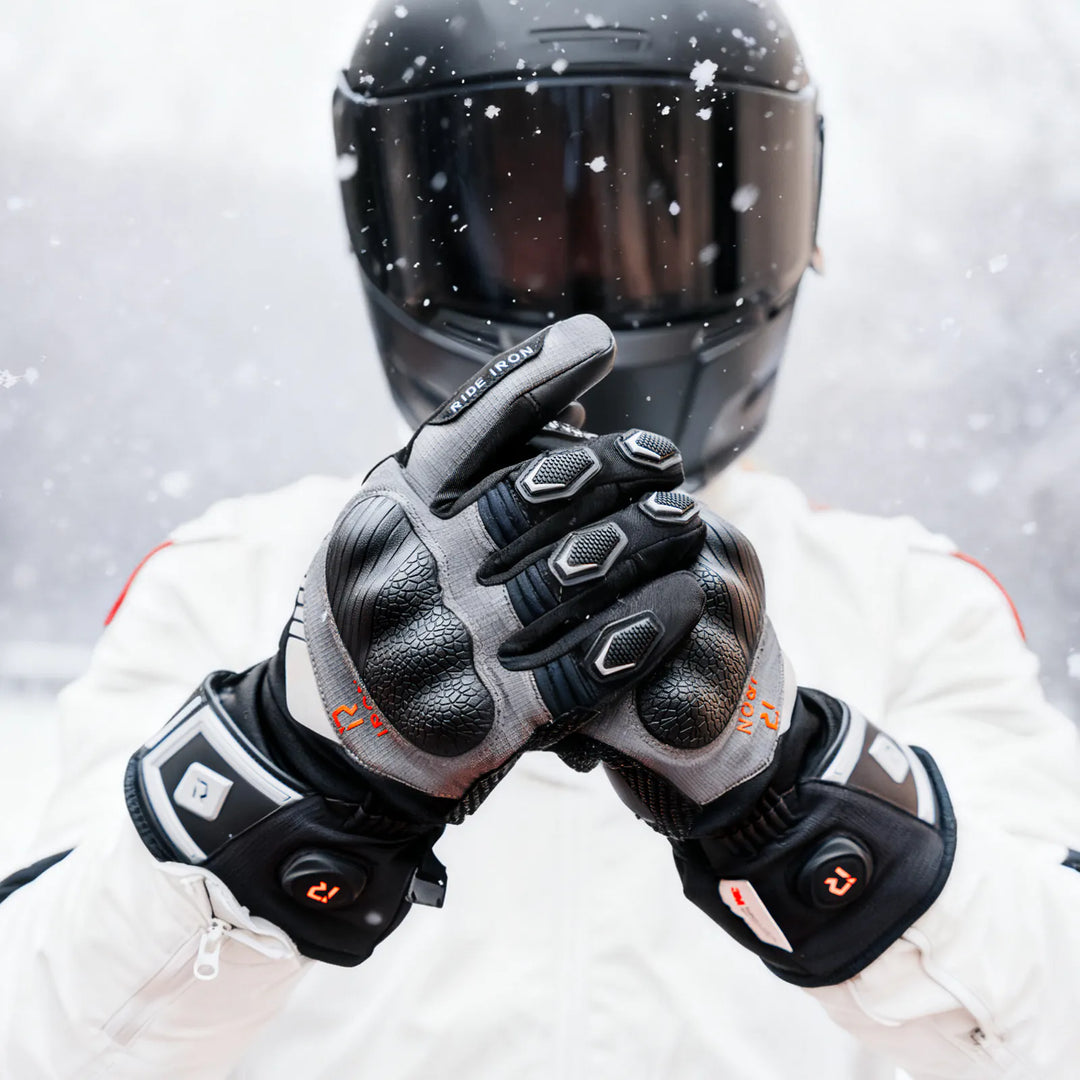 RIDEIRON Winter Waterproof Rechargeable Smart Heated Motorcycle Gloves | MG7501H