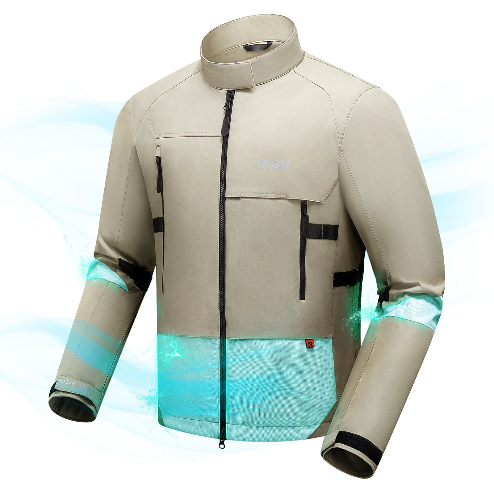 RIDEIRON Breathable Mesh Motorcycle Riding Jacket for Spring and Summer