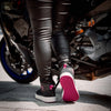 motorcycle shoes for short female riders