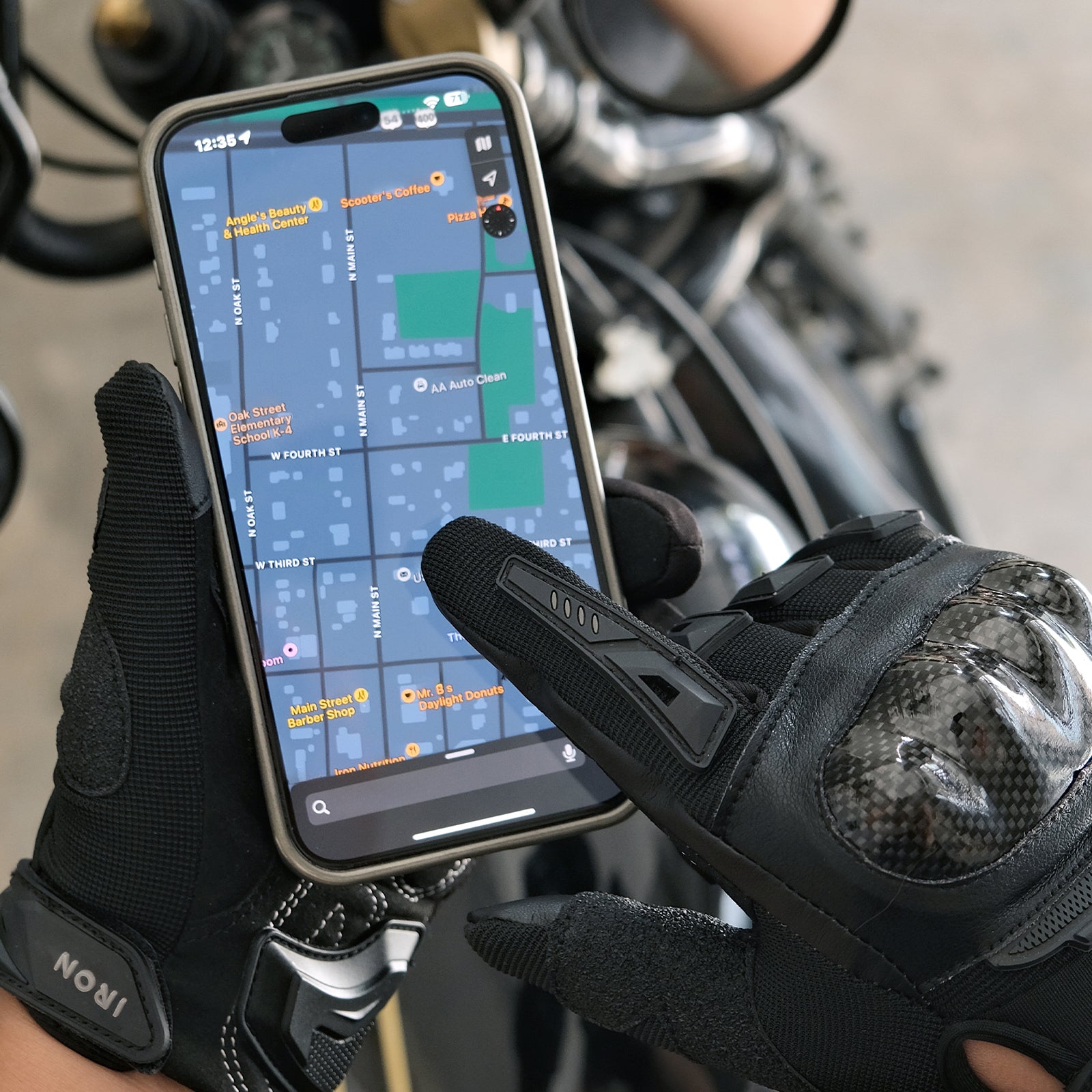 ZamGear Men’s Leather Motorcycle Riding Gloves – Touchscreen & Armor