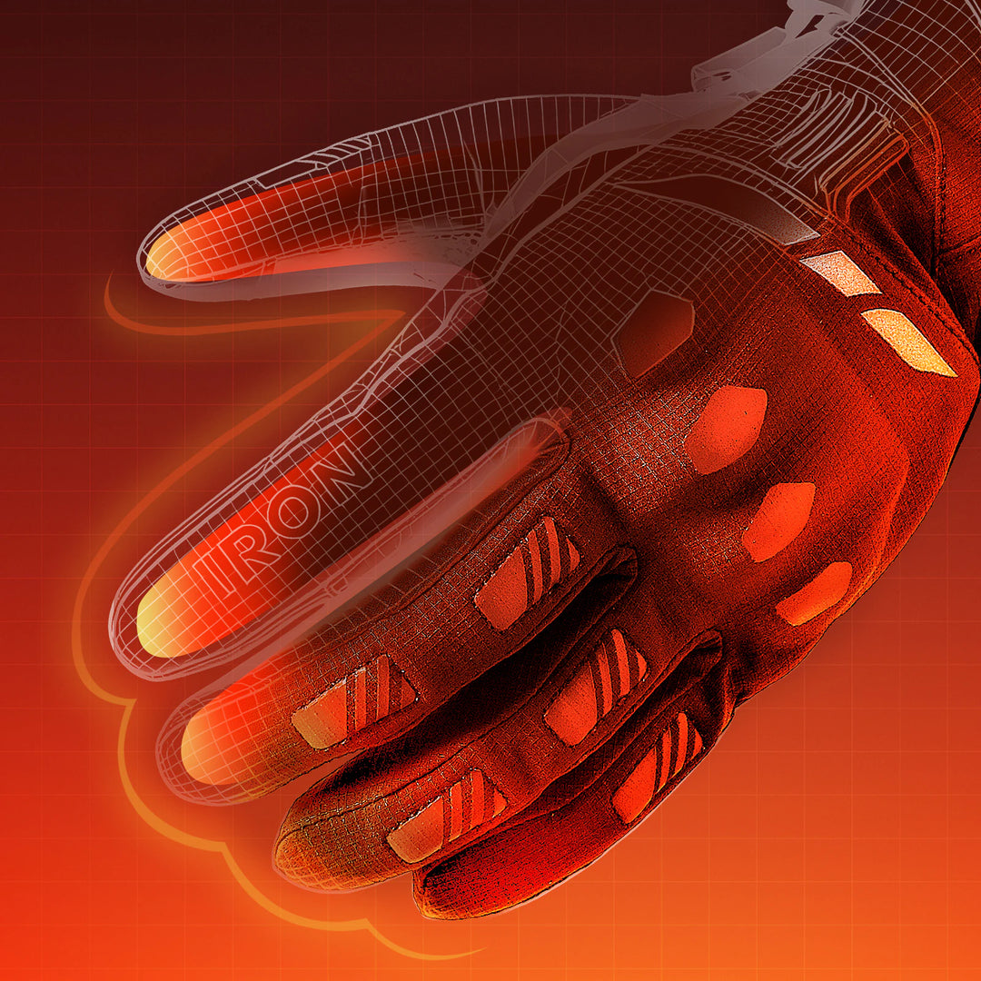 RIDEIRON Winter Waterproof Rechargeable Intelligent  Heated Motorcycle Gloves | MG7502H
